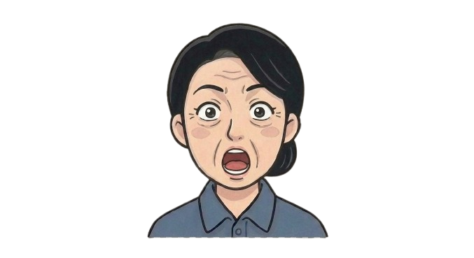 驚く田中キヨコさん
