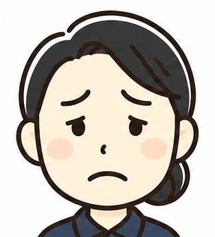 困り顔の田中キヨコさん